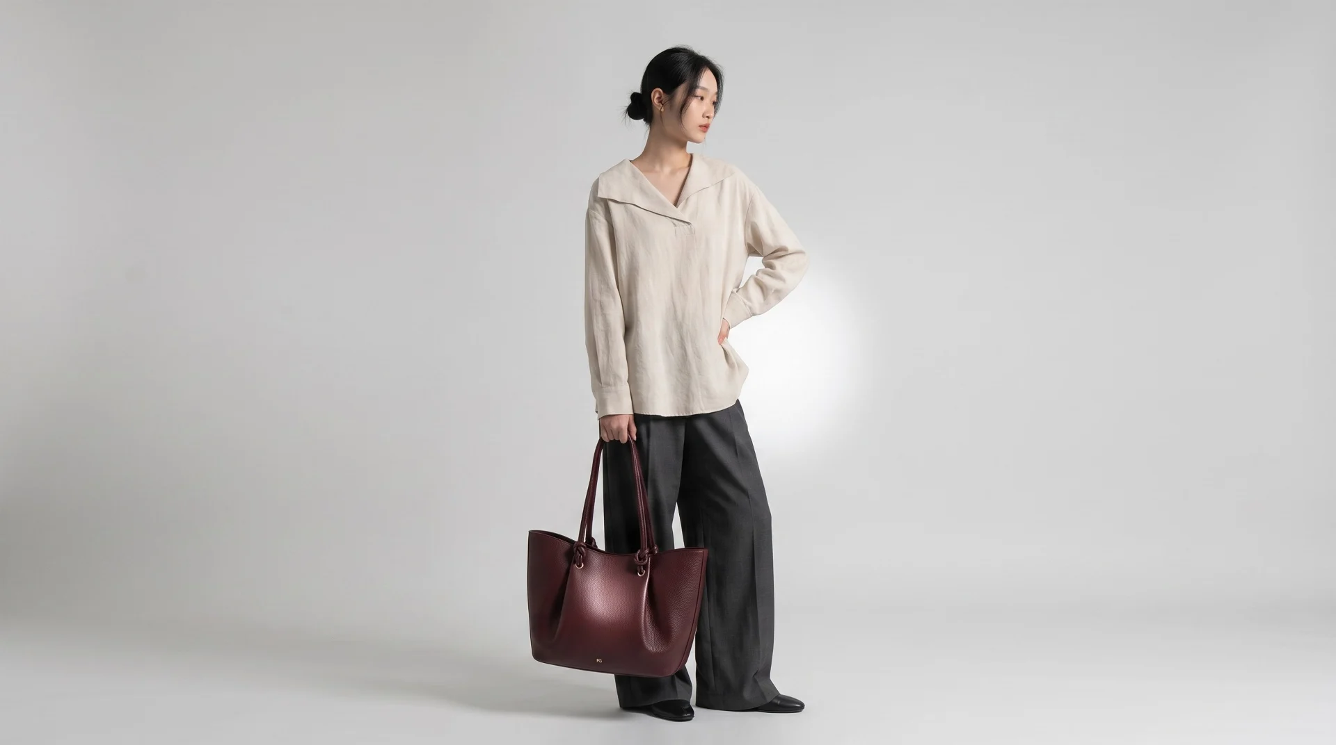 Asymmetric Corduroy Wrap Jacket Brown 2