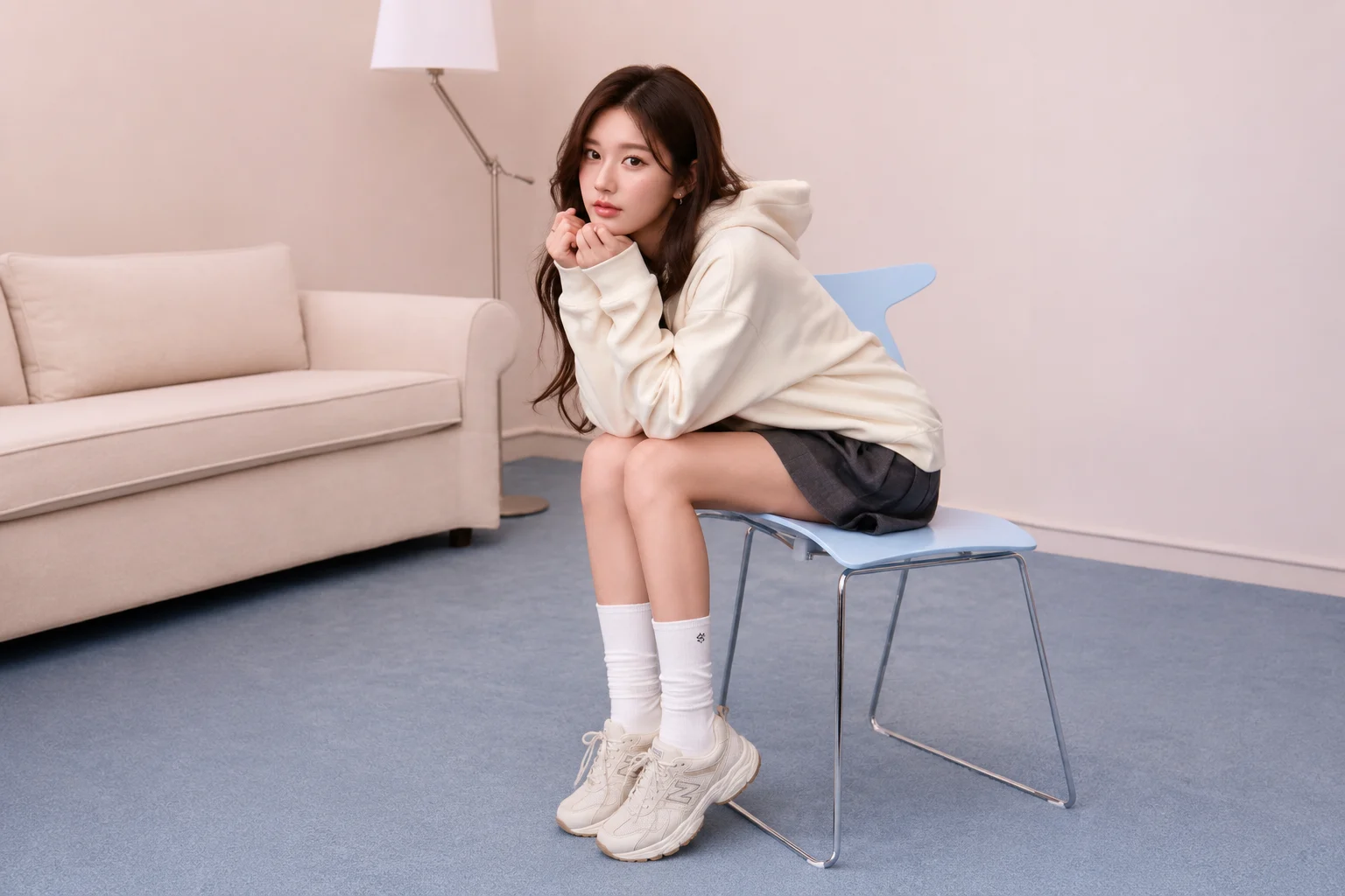 Daily Relaxed Fit Hoodie Cream product